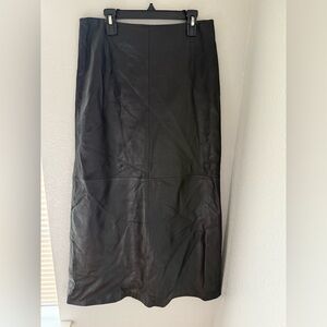 1981 Guess Collection Black Pencil Skirt genuine leather size Small